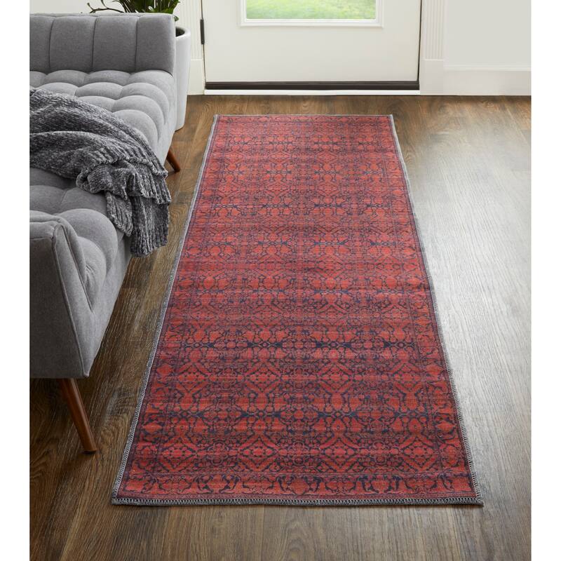 Welch Oriental Pink/Blue Area Rug