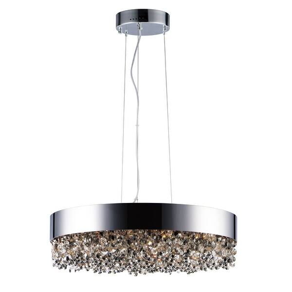 slide 2 of 5, Mystic 16-light 24" Wide Steel Pendant - Polished chrome Polished chrome