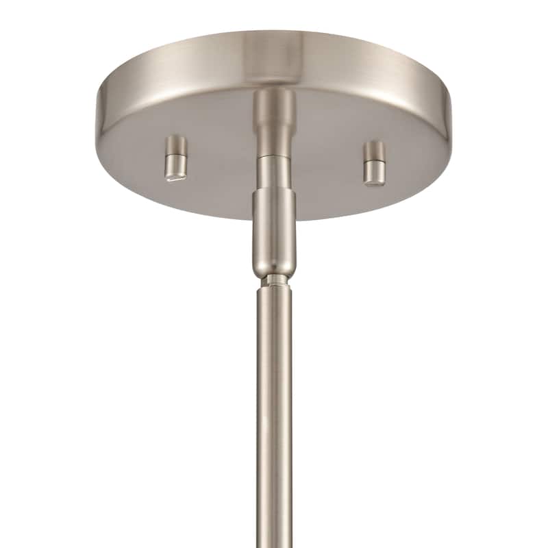 Elk Home Zayne Brushed Nickel With Metal Dome Shade 1 Light Pendant