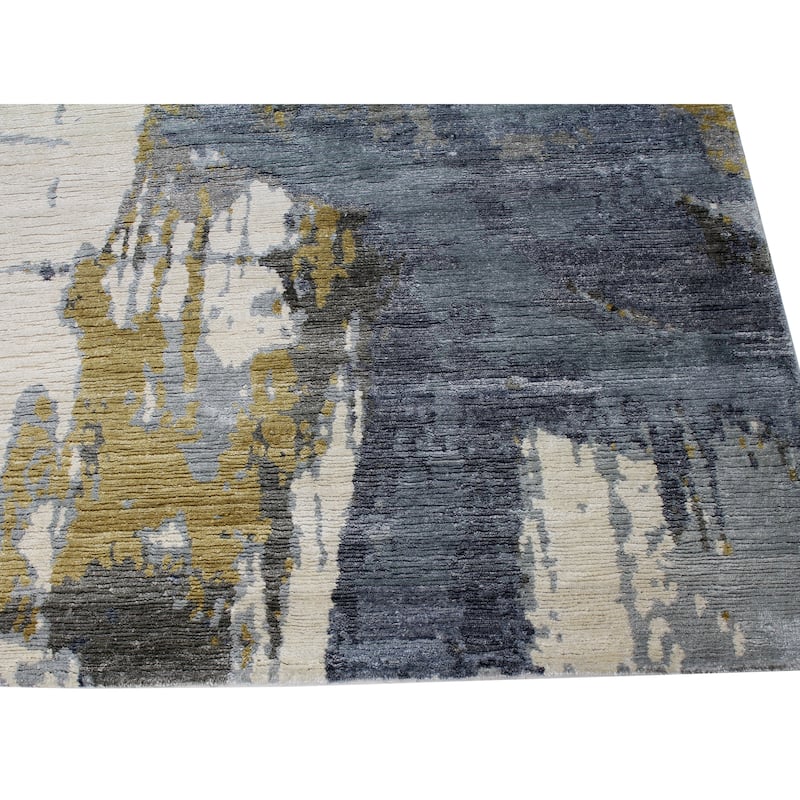 Bashian Sausalito Ivory/Blue Contemporary Area Rug