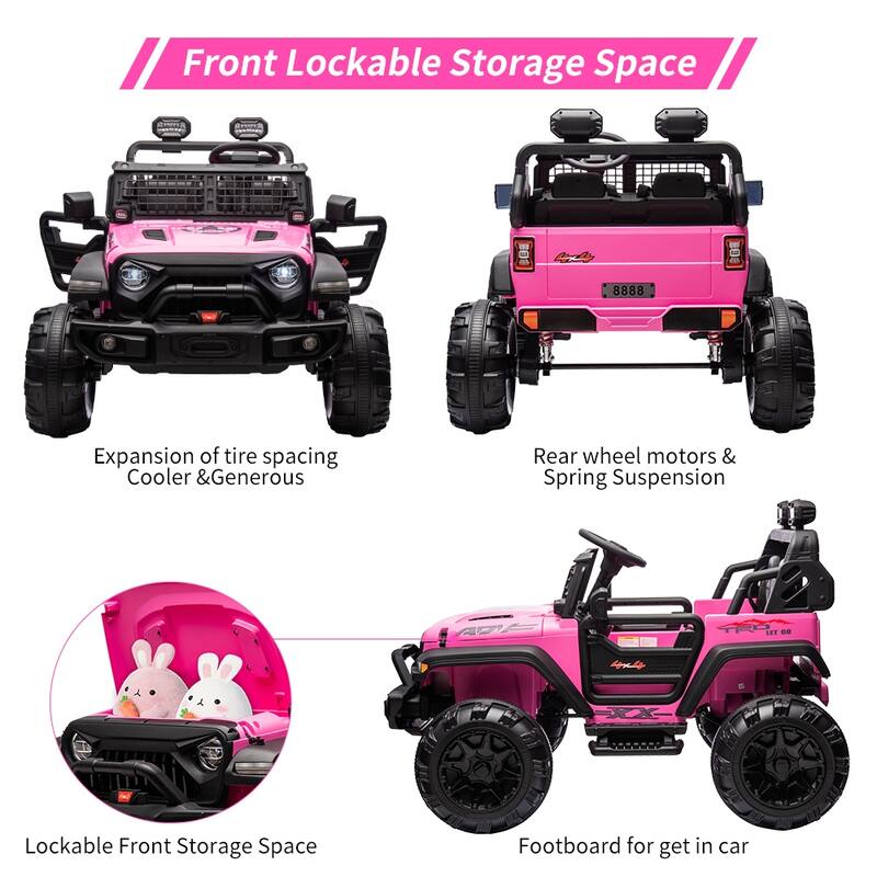 24V 9Ah Kids Ride-On 2-Seater Electric Car with Remote Control for Kids 3+