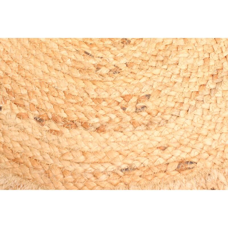 ECARPETGALLERY Braided Weave Palas Denizli Tan Jute Rug - 3'2 x 3'2