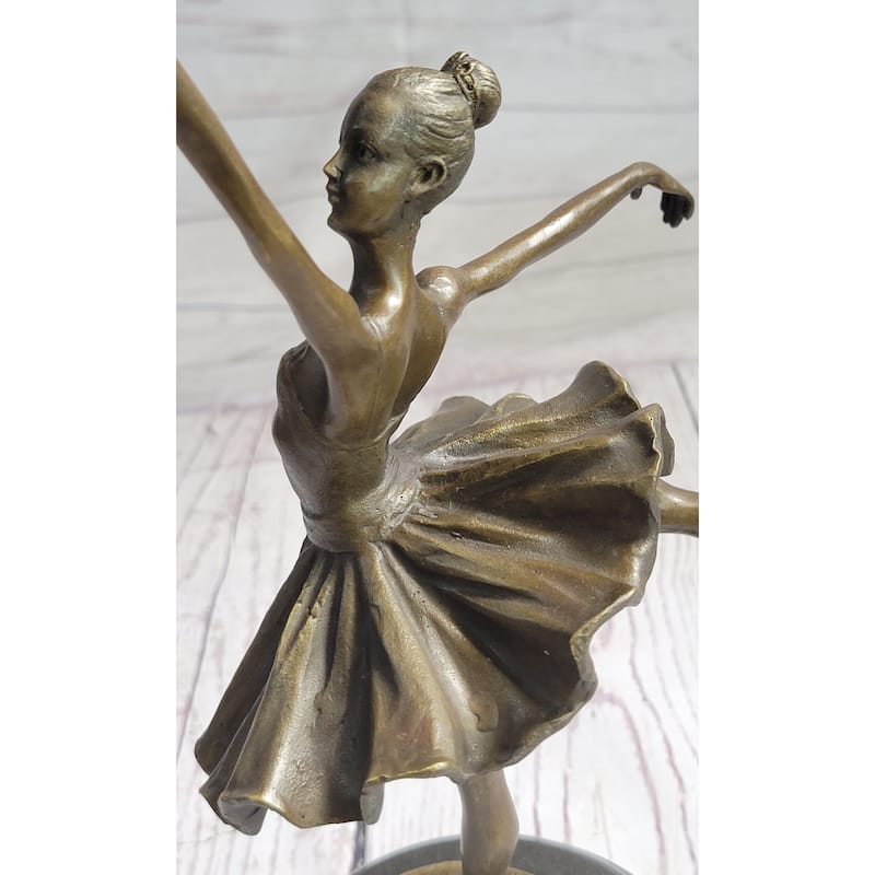 Art Deco Hot Cast Bronze Graceful Ballerina Ballet Dancer Statue Sculpture Decor