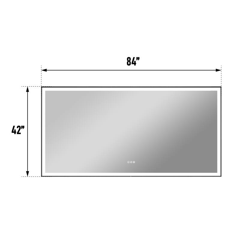Wall Mounted Bathroom Heavy Duty Framed LED Mirror With bright light And And Memory Function