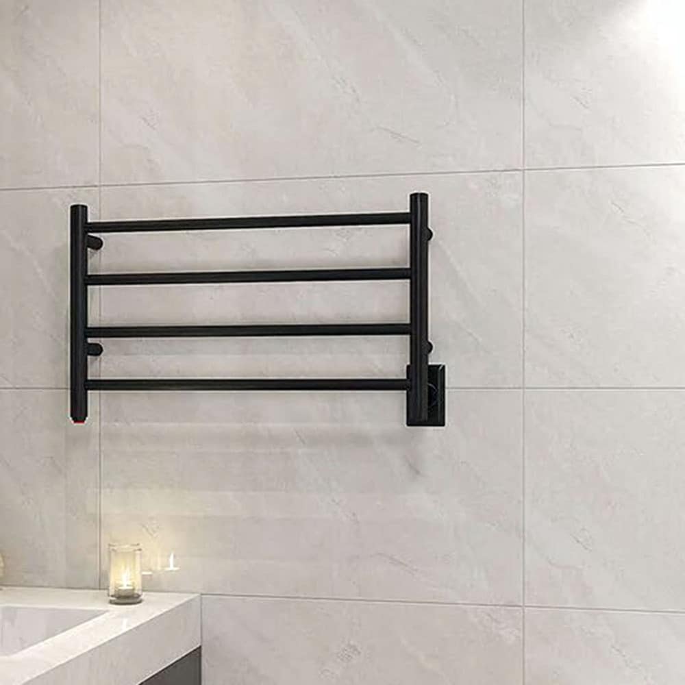 145W Electric Towel Warmer Wall Mounted Heated Drying Rack 8 Square Bars
