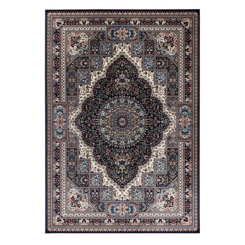 Prime Collection Blue/Cream Traditional Area Rug - 3'9'' X 5'9''