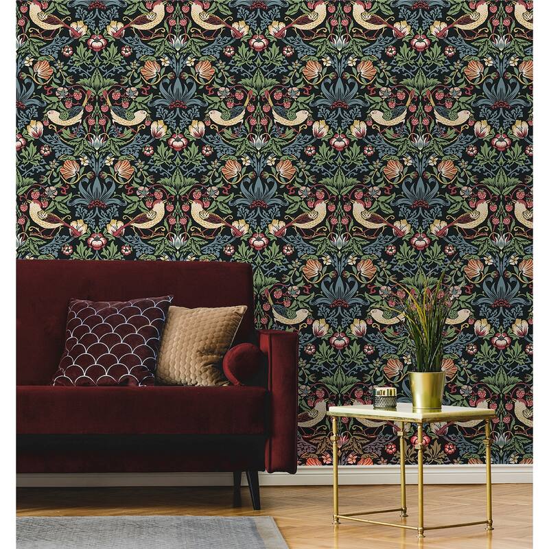 Seabrook Designs Fragaria Garden Non-Woven Unpasted Wallpaper