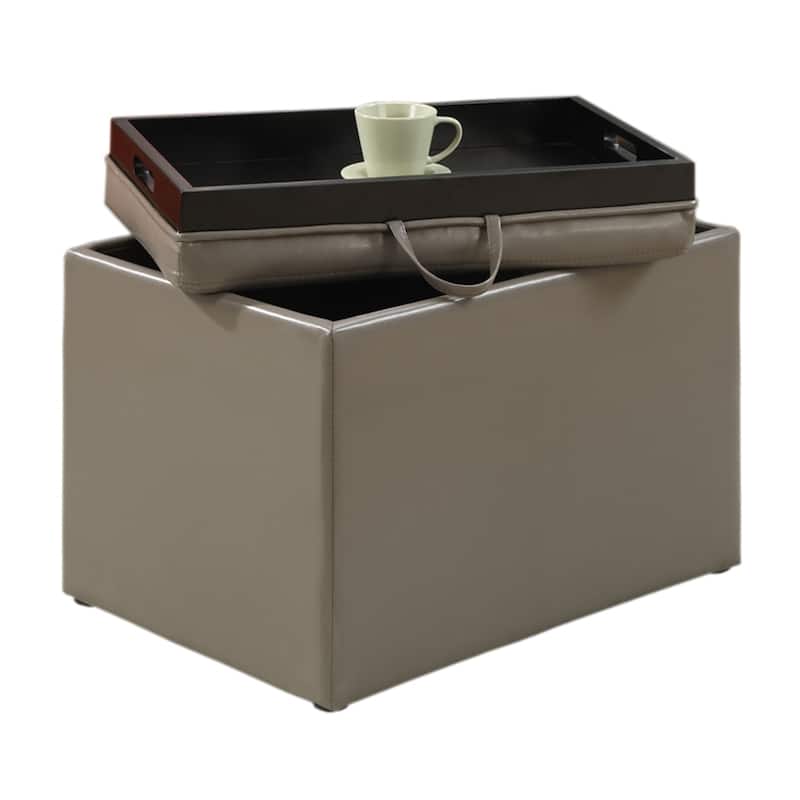 Convenience Concepts Designs4Comfort Accent Storage Ottoman with Reversible Tray