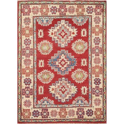 Pakistan Red Kazak Accent Rug Wool Carpet - 2'10" x 4'2"