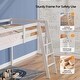 preview thumbnail 5 of 57, Espresso Wood Junior Loft Bed with Stairs for Adults, Kids and Young Teens