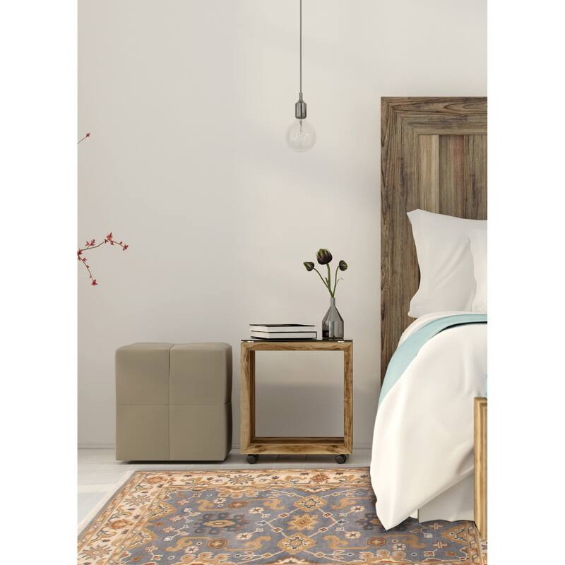 ECARPETGALLERY Hand-knotted Royal Oushak Grey Wool Rug - 4'0 x 5'11