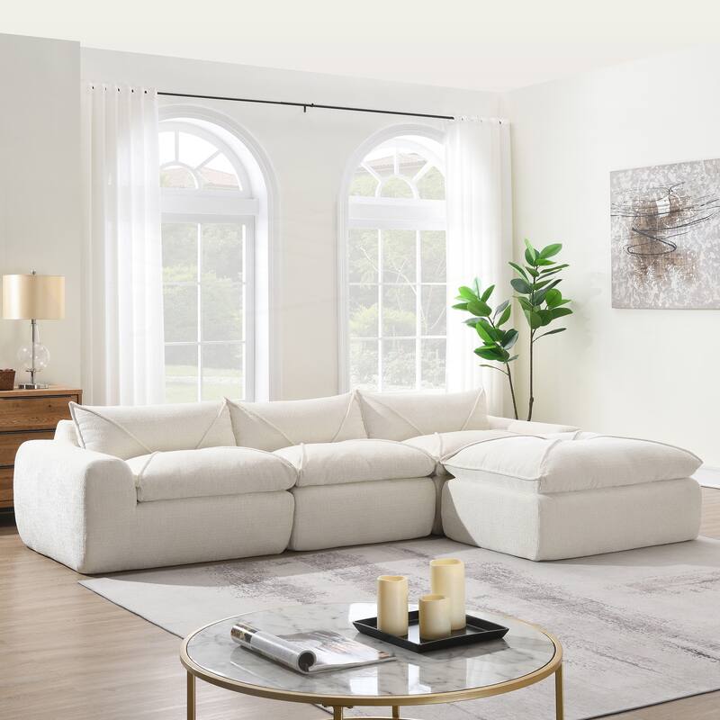 116 Inch Fully Compressed Sofa with High Density Foam