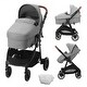 preview thumbnail 2 of 28, Carbon Steel Foldable 5-in-1 Stroller with Reversible Seat - 34.6” L x 23.6” W x 46.5” H Dark Gray