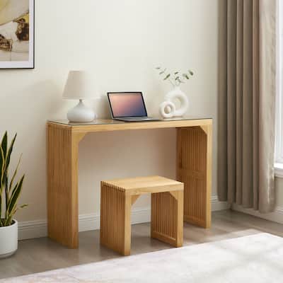 Wooden Dining Bench and Table Set for Entryway,Living Room,Kitchen