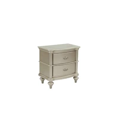 Wooden Champagne Nightstand, Living Room, Bedroom