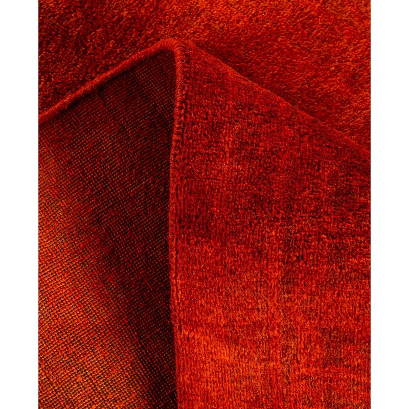 Overdyed One-of-a-Kind Hand-Knotted Area Rug - Orange - 3' 3" x 5' 10"