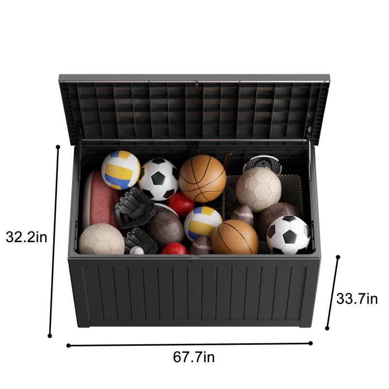Outdoor Patio Storage Resin Lockable Deck Box - Picture 52 of 100