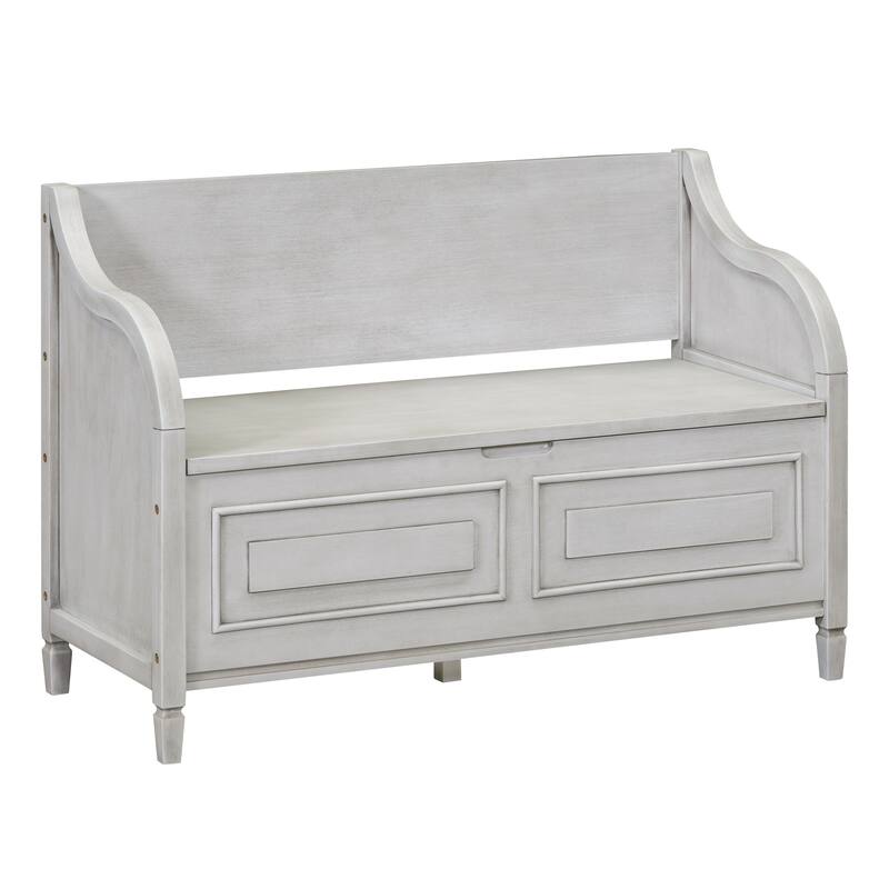 Rustic Style Solid wood Entryway Multifunctional Storage Bench