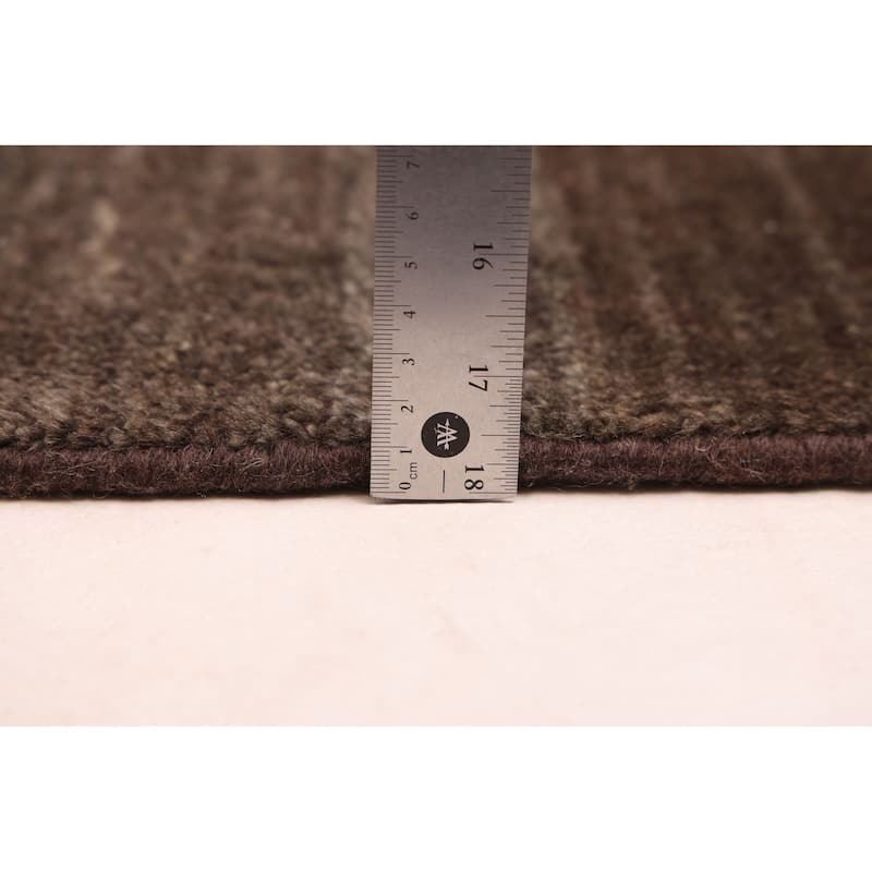 ECARPETGALLERY Hand-knotted Peshawar Ziegler Dark Brown Wool Rug - 4'11 x 6'10