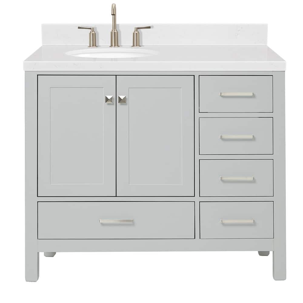 Ariel A042SLCQOVO Cambridge 43" Free Standing Single Basin Vanity Set