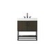 preview thumbnail 1 of 9, Elegant Lighting VF29230 Caroline 30" Free Standing Single Basin Mocha Brown