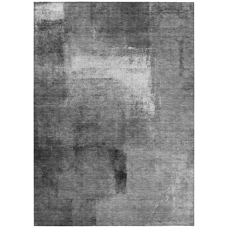 HomeRoots Abstract Transitional Rectangle Outdoor Rug