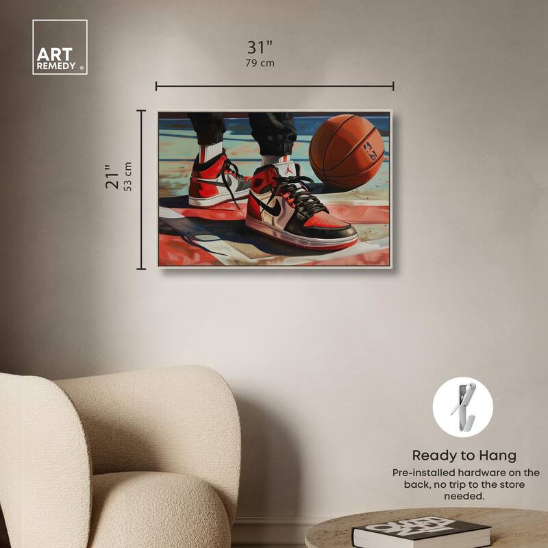 Down at the Court Canvas by Art Remedy