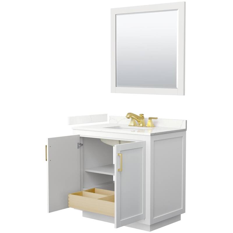 Wyndham Collection WCF292936S-QTZ-US3M34 Miranda 36" Free Standing
