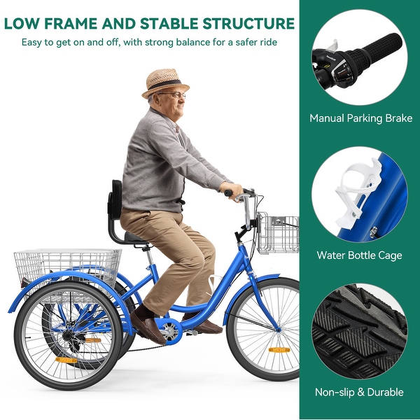 Three wheel pedal bike best sale