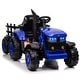 preview thumbnail 6 of 25, Kids Ride on Tractor with Detachable Trailer and Remote Control Blue