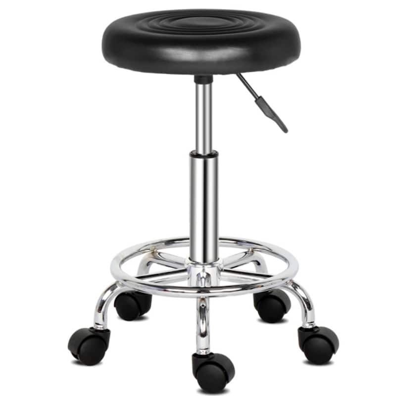 Round Stool with Lines Rotation Bar Stool - 13 x 13 x 24