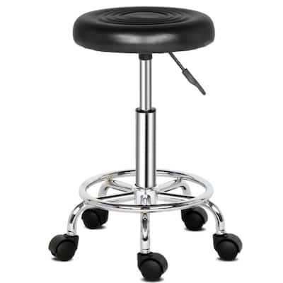 Round Stool with Lines Rotation Bar Stool - 13 x 13 x 24