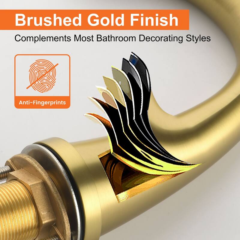 Widespread Bathroom Sink Faucet 3 Holes 8 Inch Bathroom Faucets Two Handle Modern Elegent Lavatory Basin Vanity Taps With Valve