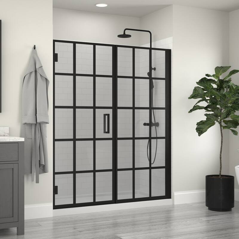 CRAFT + MAIN MRHG6074-GR Marina 74" High x 60" Wide Hinged Frameless
