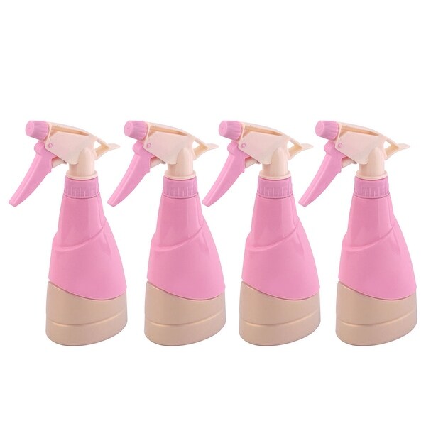 Garden Dormitory Plastic Hair Tree Flower Trigger Bottle Pink 300ml 4pcs