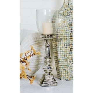 Neve Silver Pine Cone Pillar Candle Holder - Bed Bath & Beyond - 38434117