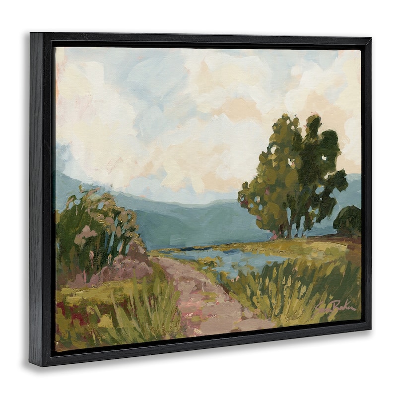 Stupell Path to Distant Countryside Framed Floater Canvas Wall Art Design By Sara Baker