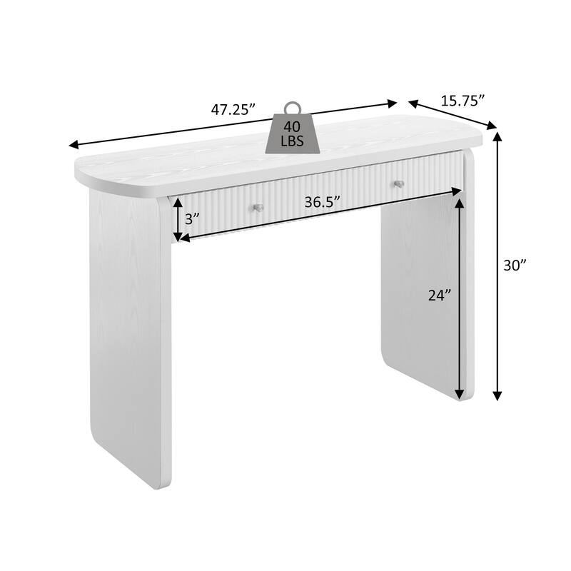 Convenience Concepts Weston 1 Drawer Hall Entryway Console Table