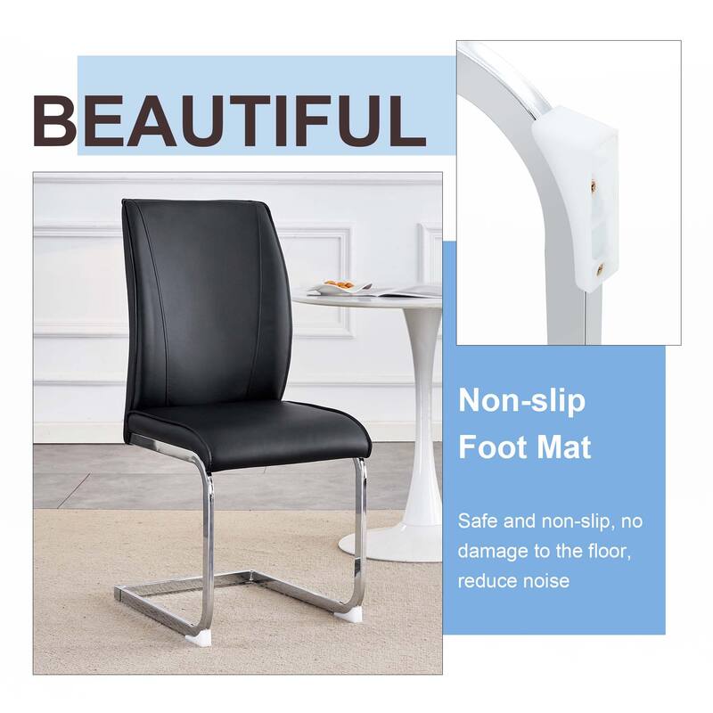 PU High Resilience Dining Chair(Set of 6)