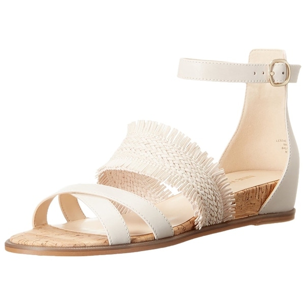 Shop Nine West Womens Vernell Leather Open Toe Casual Ankle Strap