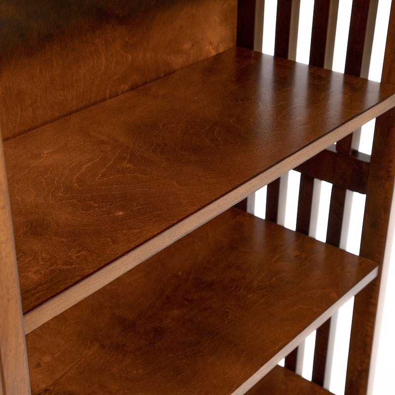 Till Contemporary Oak Solid Wood 5-Open Shelf Media Shelf by Furniture of America