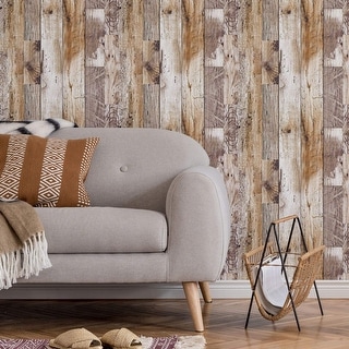 Brown Wood Peel and Stick Removable Wallpaper 7251