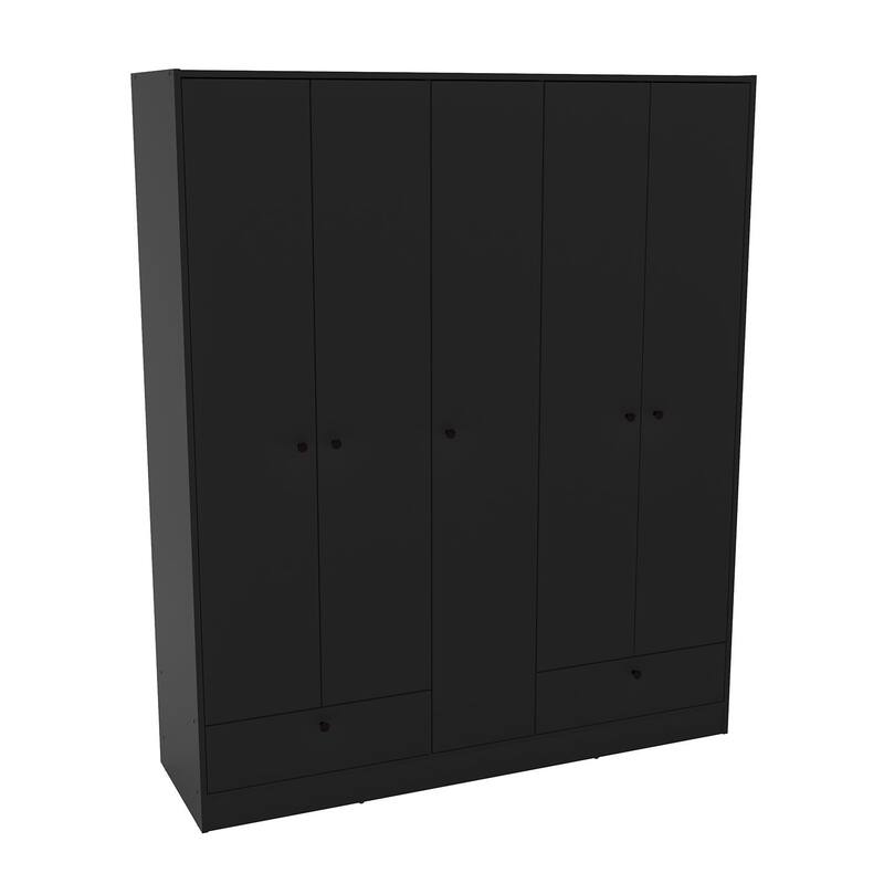 Polifurniture Denmark 5 Door Bedroom Armoire with 2 Drawers