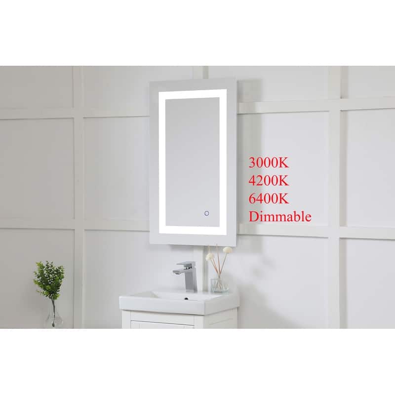 Avalon 18" x 30" Hardwired LED mirror - Silver