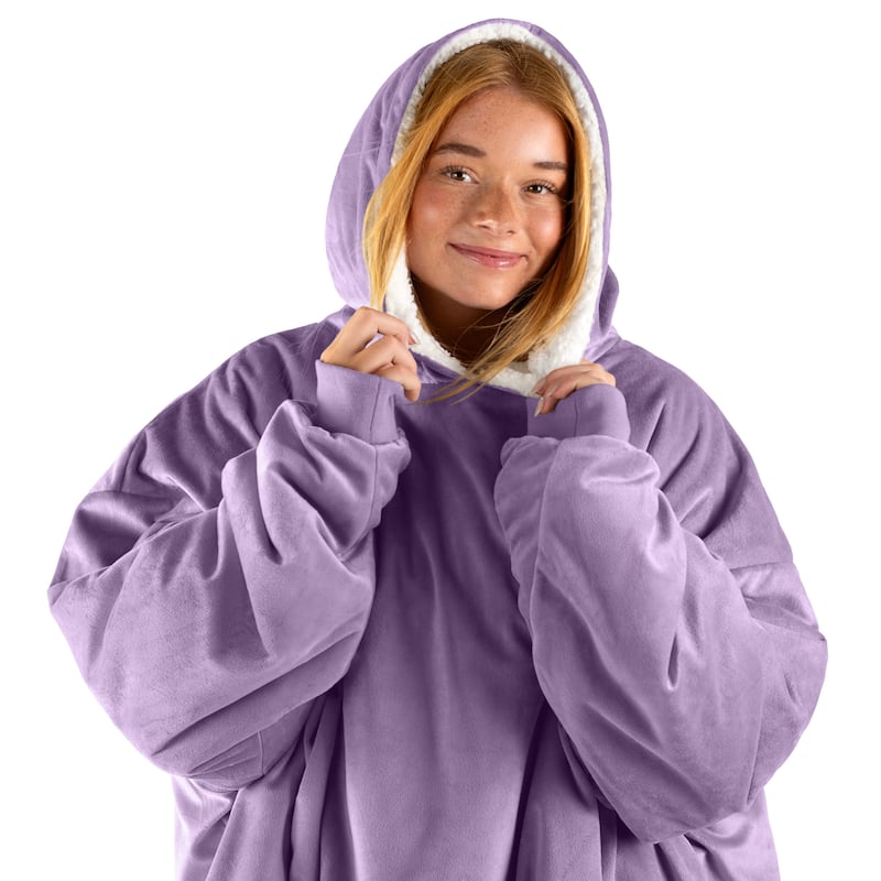 Bare Homey B-Cozy Oversized Sherpa Wearable Blanket