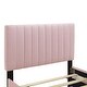 preview thumbnail 9 of 9, Twin Velvet Upholstered Platform Bed with Built-in Twin Trundle , Elegant Fabric, Sturdy Frame