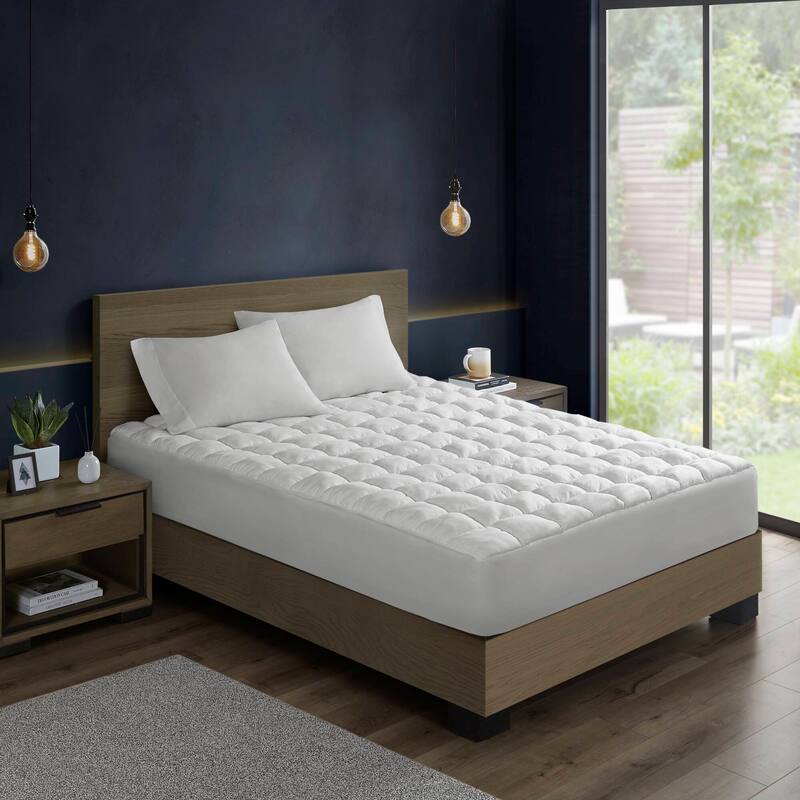 Intelligent Design Dream Puff Overfilled Down Alternative Mattress Pad - White