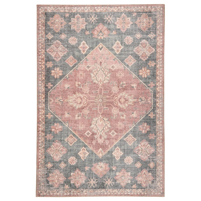 Terra by Obeetee Avalon Diamond Rug - Red - 3'9" x 5'6"