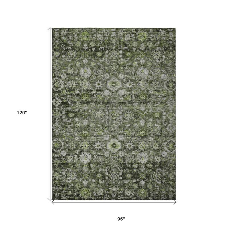 HomeRoots Oriental Traditional Rectangle Outdoor Rug