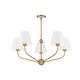 preview thumbnail 1 of 9, Crystorama Lighting Group XAV-B9315 Xavier 5 Light 28" Wide Chandelier Vibrant Gold / White